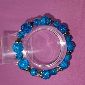 Handmade Turquoise glass bracelet